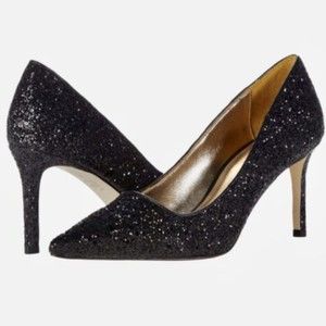 Lilly Pulitzer Black Glitter Margot Pump 6